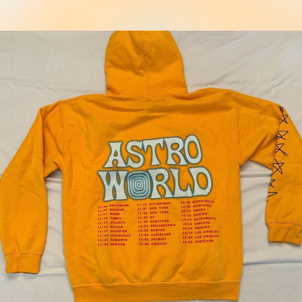 Astroworld Yellow Graphic Hoodie - Unbranded